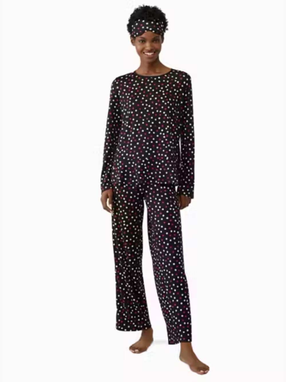 kate spade 4 piece Black Polka Dot Sleep set